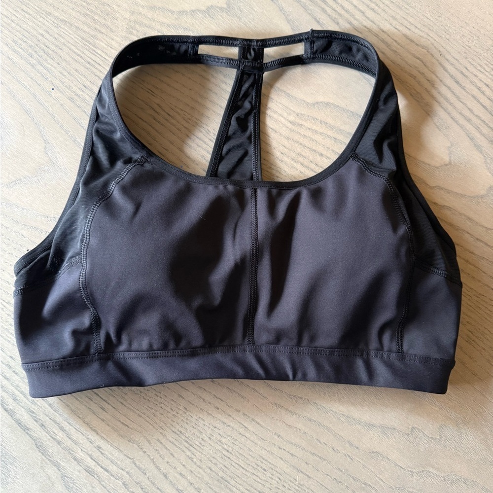 Athleta Push The Limit Sports Bra Black Medium - Picture 1 of 3